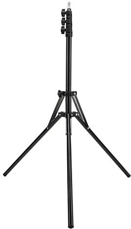 Photography Lighting Tripod 190cm Light Stand Foldable Photo Foldable Tripod 4 Sections Telescopic 1/4 Inch Thread, for Mobile Phone Clip, Photographic Lamp, Flash Lamp