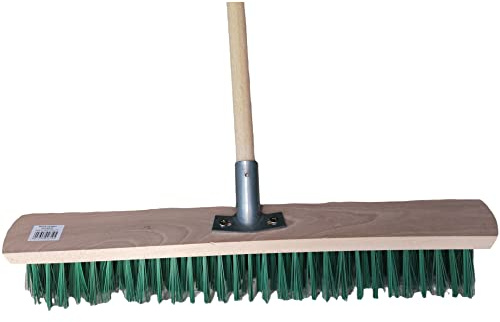 SIO Cepillo Industrial de Barrer 50cm con Palo – Escoba Profesional para Taller, Nave, Garaje y Exterior – Cepillo Ancho Resistente para Limpieza de Suelos Industriales - Escoba Industrial para Taller