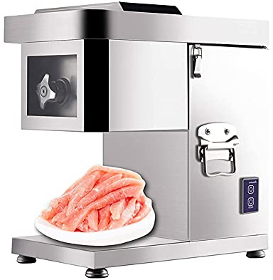 Trancher et déchiqueter Coupe-légumes électrique en Acier Inoxydable, trancheuse de Viande végétale, Hachoir à Viande de Fruits, trancheuse Professionnelle, 3 mm (3 mm)