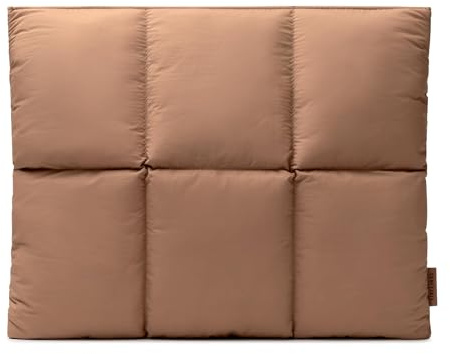 Comfyable Puffy Laptop-Hülle 13/14 Zoll, gesteppte Puffer Laptop Tasche für Damen, weiche MacBook Sleeve kompatibel mit MacBook Air M5 A3449, MacBook Pro M5 Pro/Max A3426 A3427, MacBook Neo A18, Braun