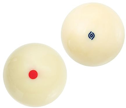 Supvox 2stücke Professionelle Verschleißfeste Billard-weiße Kugeln Mit Roten Punkten Widerstandsfähige Harz-queuebälle Für Training Und Freizeit Standardgröße Langlebiges Billardzubehör