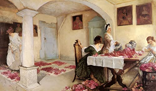 IPLUPJDY Bilder Moderne Poster Bilder Leinwand Poster Druck Potpourri Edwin Austin Abbey für Wohnzimmer-Dekor60x90cm