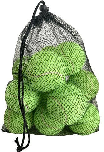HiBallBall Tennisbälle, 12 Stück, fortgeschrittene Übungs-Tennisbälle für Anfänger, Training, Tennisbälle für Haustiere, Hunde (grün)