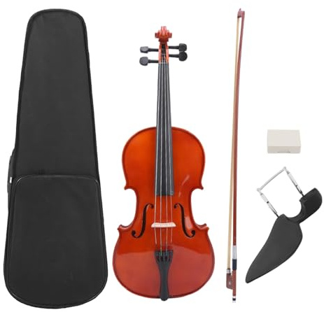 Viola, Borsa per Violino di Colore Naturale a Grandezza Naturale 4/4 con Custodia per Archetto, Set di Strumenti a Corde per Principianti per gli Amanti della Musica