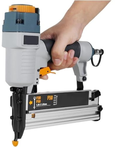 McbeAn Grapadora Neumática, Pistola De Clavos para Decoración De Carpintería, Alta Resistencia/Velocidad Rápida/Diseño Ajustable/Puede Clavar Una Variedad De Clavos, para Carpintería DIY, Marcos