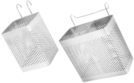 Ciieeo 2stücke Edelstahl Stäbchenhalter Mit Drainage-design Und Belüftung Für Messer Gabeln Und Essstäbchen Als Praktischer Utensilien-organizer Für Küche