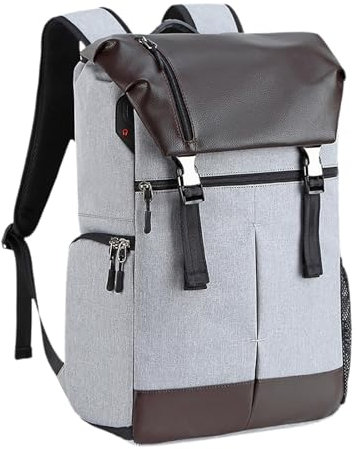 Dickly Camera Backpack Camera Bag Anti Theft Camera Case Rain Cover Daypack DSLR Slr Bag for Camping Photographers Hiking Women Men, Light gray