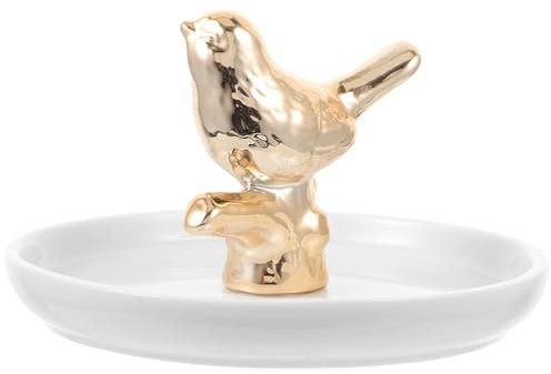 Schmuck-Aufbewahrungsbox, weiße Platte, Geweih-Dekor, Ringhalter, Porzellan, Haushalts-Aufbewahrungshalter, Halskettenschale, Vogel-Ringhalter, Ohrring-Tablett, Ohrringe, Ring-Tablett, Keramik-Schmuck