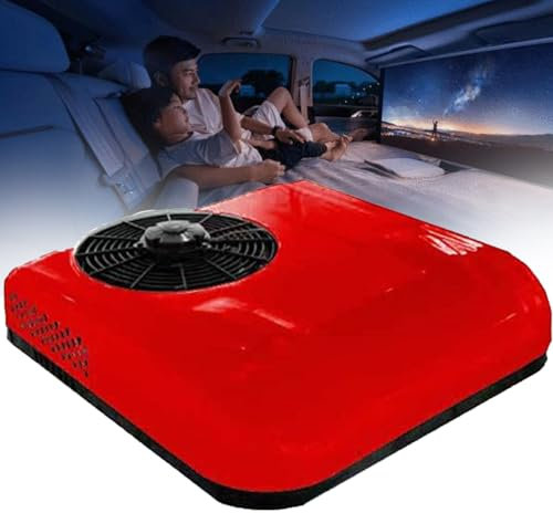 YANGYMM RV Rooftop Air Conditioner - 12V/24V Parking Air Conditioning, Car Electric Rv Roof Air Conditioner, For Truck Rv Boat Automotive Camper Travel Trailer,Red-12V