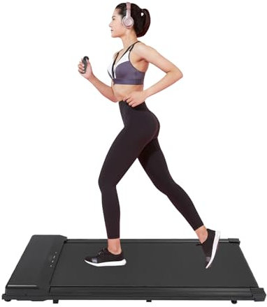 Laufband Walking Pad, 0.75hp Laufband für Zuhause bis 110kg Gehband Schreibtisch Band Treadmill für Zuhause und Büro, mit Fernbedienung und LED-Anzeige, eisenhaltig