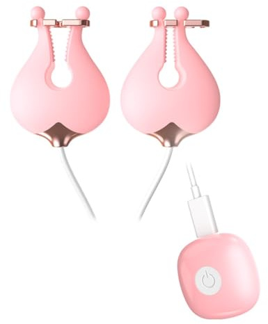 Pince à Mamelons Vibrante Stimulation des Mamelons pour Femmes avec 10 modes de Vibration pour couples féminins Plaisir