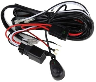 12V 180W 40A Relais Kabelbaum Auto Motorrad LKW LED Arbeitslichtleiste Halogenscheinwerfer 4x4 Scheinwerferschalter for 2 Lampen