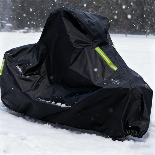 Der Winter Schneeproof Motorrad Abdeckung,für Yamaha MT-07 ，Anti EIS 210D Oxford Windschutz Anti Schnee Motorrad Abdeckung, Schloss Löcher, reflektierende Streifen im Freien Indoor