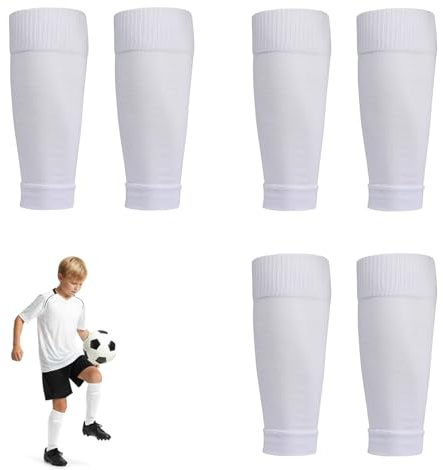 Nhgkju Fußballstutzen Kinder 3 Paar, Elastische Stutzen ohne Socken & Tubes Sportsocken, Atmungsaktive Fußballsocken für Kinder Jungen, Ideal für Fußball Basketball Radfahren Laufen