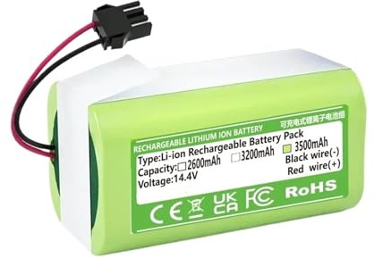 Batería De Alta Capacidad De 14,4 V For Aspiradora Robótica Conga Excellence (modelos 3500, 950, 1090, 1790 Y 990) Y Deebot N79S Y N79.(L3P-3500mAh)