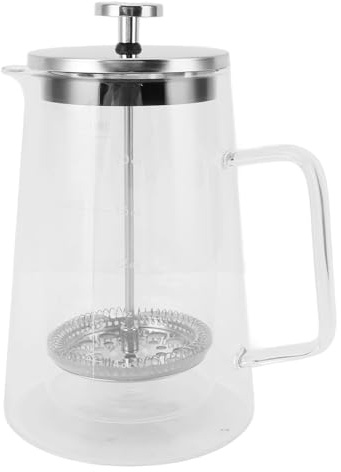 Oreilet de Prensa Francesa de Vidrio de Alto Borosilicato, de Doble Capa de Prensa Francesa de 650 Ml, Prensas de té con Filtro de Malla para café Molido