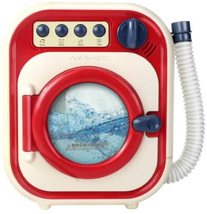 mophrati Mini Waschmaschinen Spielzeug bringt kleinen Kindern die Haushaltsreinigung bei und fördert fantasievolles Spielen und soziale Interaktionsfähigkeiten. Funktioniert wirklich. Reinigungsset,