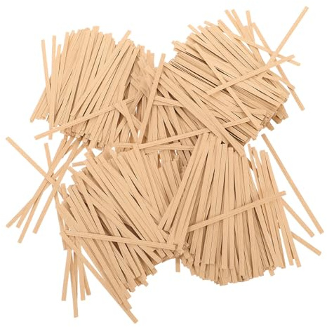 Milisten Bridas Giratorias de Alambre para Sellar Bolsas de Papel Kraft, 12 Cm, 500 Unidades, Resistentes y Reutilizables, Ideales para Panadería, Bolsas de Café y Dulces