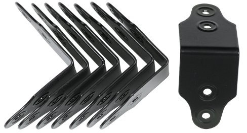 Reliable Hardware Company RH-1722BK-8-A Large Size 4-Hole Black Road Case Clamp with Rivet/Screw Protector
