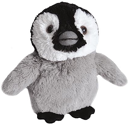 Wild Republic 15252 Hug'ems Plüschtier, Kuscheltier, Baby Pinguin 18cm, Kaiserpinguin-küken