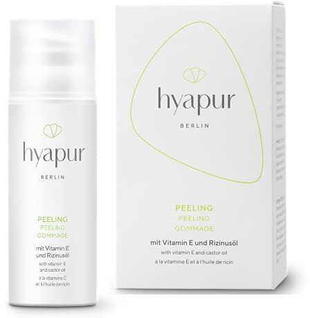 hyapur® - Peeling GREEN 50ml - Sanftes Peeling mit natürlichem Bio-Öl - zur Anti-Aging-Pflege mit Bio- Vegan- Natur- Kosmetik aus Berlin