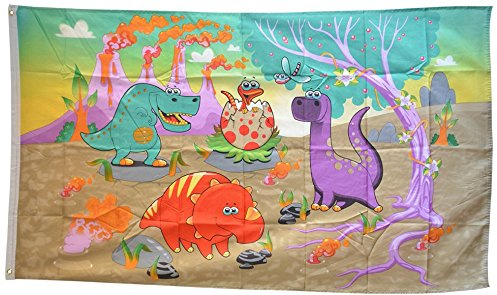 Flaggenfritze® Flagge Dino Welt - 90 x 150 cm