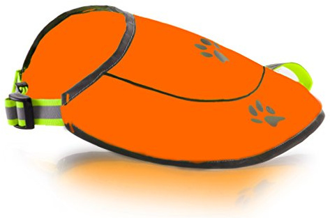 Hundeweste Sicherheit reflektierende-Hunting Wasserdichte Weste für beste Sicht bei Tag und Nacht mit Verschlüsse, Steckverbinder Komfortable einstellbare Größe XS S M L XL XXL Orange/Gelbe(S, Orange)