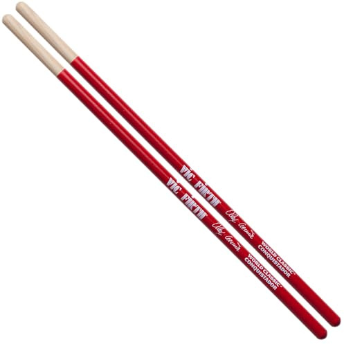 Vic Firth World Classic Signature Baguettes pour Timbale, Alex Acuña ’Conquistador’, Rouge