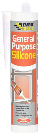 Everbuild General Purpose Silicone Sealant – Waterproof – Suitable for Interior and Exterior Use – Grey – 280ml