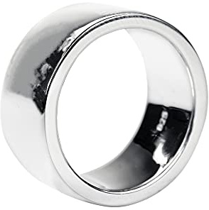 SILBERMOOS Ring Damenring Herrenring Partnerring Ehering glänzend Bandring massiv Sterling Silber 925, Größe:58