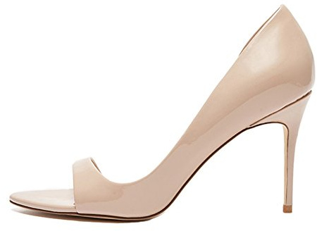 EDEFS- Escarpins Femmes - Peep Toe - Beige - Stiletto - Talon Aiguille - Bout Ouvert - T.45