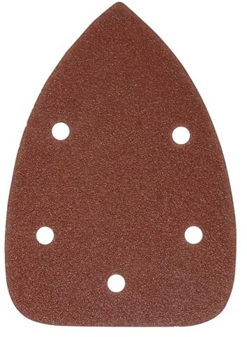 Dapetz ® Mouse Sander Pads, 10Pcs Mouse Palm Sander Detail Pads Sandpaper, Mouse Sanding Sheets Assorted Dust-Free 80 Grits 140mm 5-Holes Hook and Loop to Fit Black and Decker Detail Sander