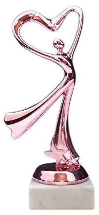 RaRu Geschenk-Pokal (Herz Dame pink) mit Ihrer Wunschgravur
