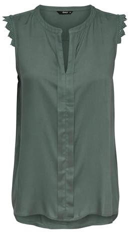 Only Nos Onlkimmi S/l Top Wvn Noos, Camiseta sin Mangas Mujer, Verde (Balsam Green Balsam Green), 42 (Talla del Fabricante: 40.0)