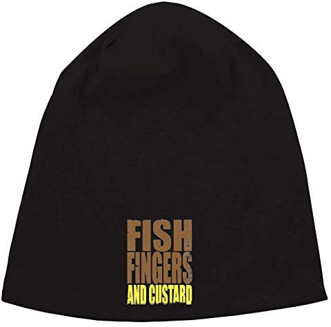 Generic Fish Fingers and Custard Jersey Beanie Hut Dünne Slouch Cap Unisex One Size