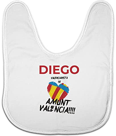 LolaPix Babero Personalizado con Nombre de tu Equipo de Fútbol - Infantil para Bebé, Niño, Niña con Cierre Velcro - Regalos Personalizados Diseños
