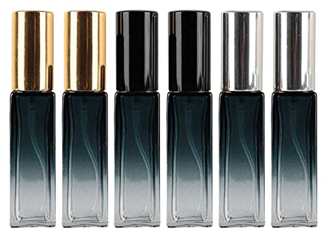 Lvjkes 6 piezas Spray Perfume Vacío,Vaporizador de bolsa recargable,10ml Pulverizador de viaje Mini botella de perfume para bolso equipaje de bolsillo