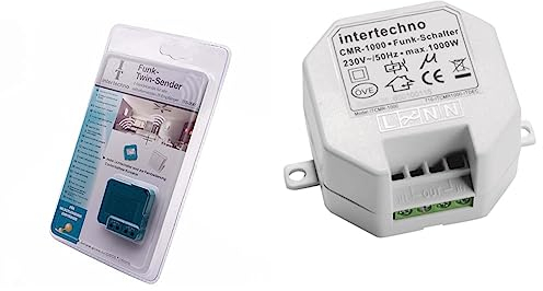 intertechno Smart Home Wireless Twin Transmitter ITS-2000 & Funk Einbauschalter CMR-1000