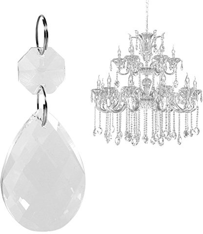 Prismes de Verre Cristaux Suspendus pour Lustre 9 × 6 × 3 10pcs Prismes de Cristal de Verre Clair Lustre Partie de Lumière Gouttes Accessoires de Bricolage