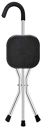 Andador para Ancianos,Asiento plegable para caminar, trípode, silla plegable antideslizante para exteriores, andador portátil auxiliar para discapacitados