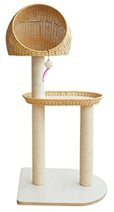 PIPONS Katzenbaum Kratzbaum Katzenwohnung Katzenturm Katzentürme Kratzbäume Sisal-Katzenkratzbaum Katzensprungplattform Katzenrahmen Katzenstreu katzenkratzbaum (Color : A, Size : 60 * 58 * 126cm)
