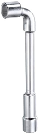 sourcing map L-förmiger, abgewinkelter Sechskant-Steckschlüssel, 14 mm, Hartstahl, doppelseitig, metrisch, 6-Punkt-Rohrsteckschlüssel für allgemeine Reparaturen, Rohrleitungen, Fahrrad-Autowartung