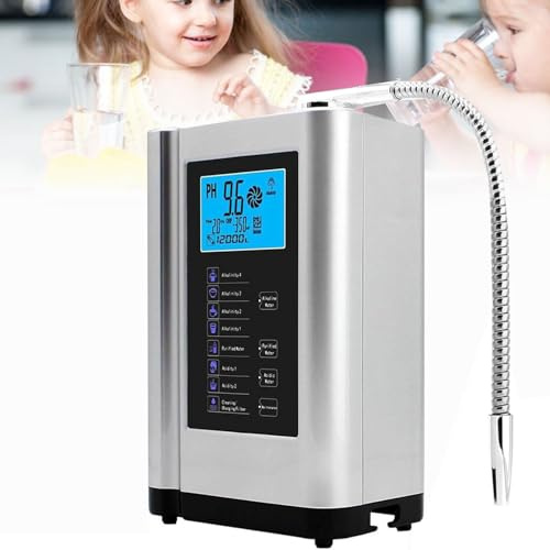 Ionizador de agua, máquina de agua de ácido alcalino, máquina purificadora de agua pH 3.5-10.5, hasta -500 mV ORP, limpieza automática, sistem de filtración de agua alcalina para el hogar,Silver