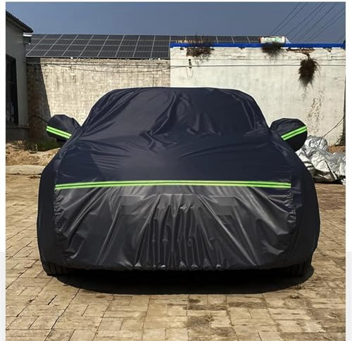 Vollgarage Autoplane Wasserdichte Auto-Außenabdeckung, Windschutzscheibe, universelle Abdeckungen, schützende Regen-Außen-Vollaußenmarkise für Limousine, SUV(A,XXL)