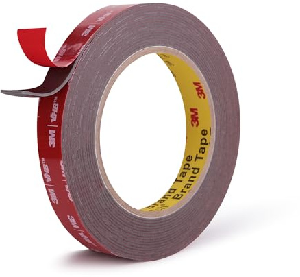 3M Doppelseitiges Klebeband Hochleistungs Montageband 4611F 13 mm x 5,5 m Starker Klebstoff für zuverlässiges Verkleben Wasserdichtes Schaumstoffband für Zuhause Büro Auto Grau