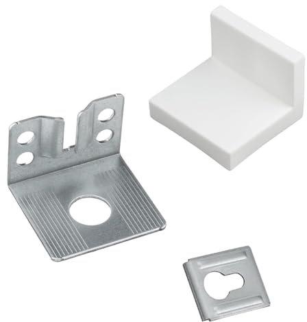 FHBHJNATC 4 Pièces Accroche-Armoire Réglable, Fixations pour Armoires Suspendues Montage Mural, Fixation Murale, Support de Montage de Meubles D'angle 2 en 1 pour Accessoires pour Armoires