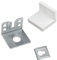 FHBHJNATC 4 piezas Escuadras para Madera Blanca, Escuadras Blancas, Escuadra Blanca, Soporte de Montaje para Muebles de Esquina 2 en 1 para Soportes de Pared para Herrajes de Armario