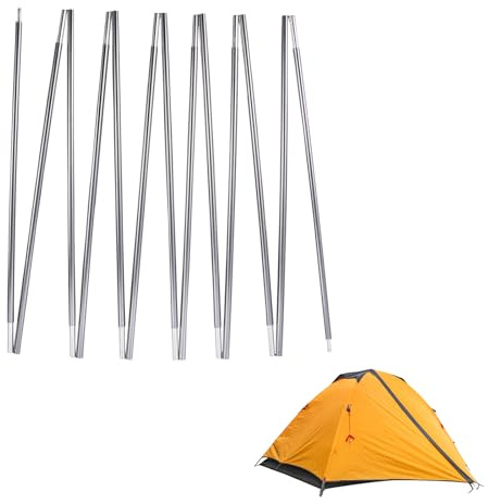 Tentilt Ersatzzeltstangen, 9,5 mm, vormontierte, graue Aluminium-Zeltstangen, 6 m, 3,3 cm, 7001 T6, beheizte Zeltstange, 1 Stangen-Packung