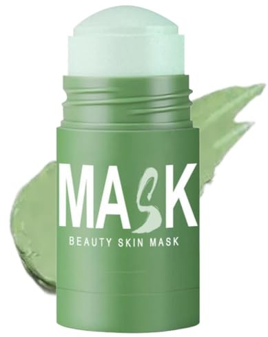 juxek Masque Visage thé Vert,diystar Masque Purifiant,Masque Point Noir Visage,Green Stick Mask, Bâton de Masque au thé vert, Green Tea Cleansing Mask Stick,Masque de Nettoyage Solide (1pc)