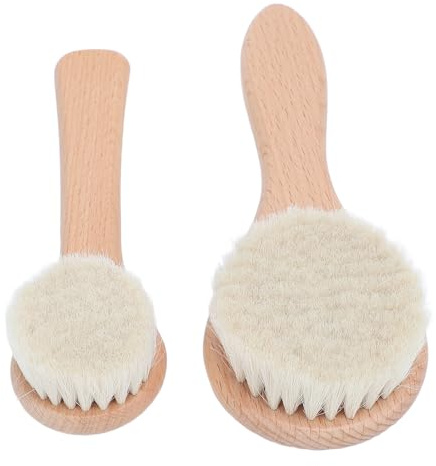 2 Pezzi Pennello per il Corpo in Legno con Manico Corto, Morbido Spazzola Esfoliante Spazzola per la Pelle per la Pelle Esfoliante
